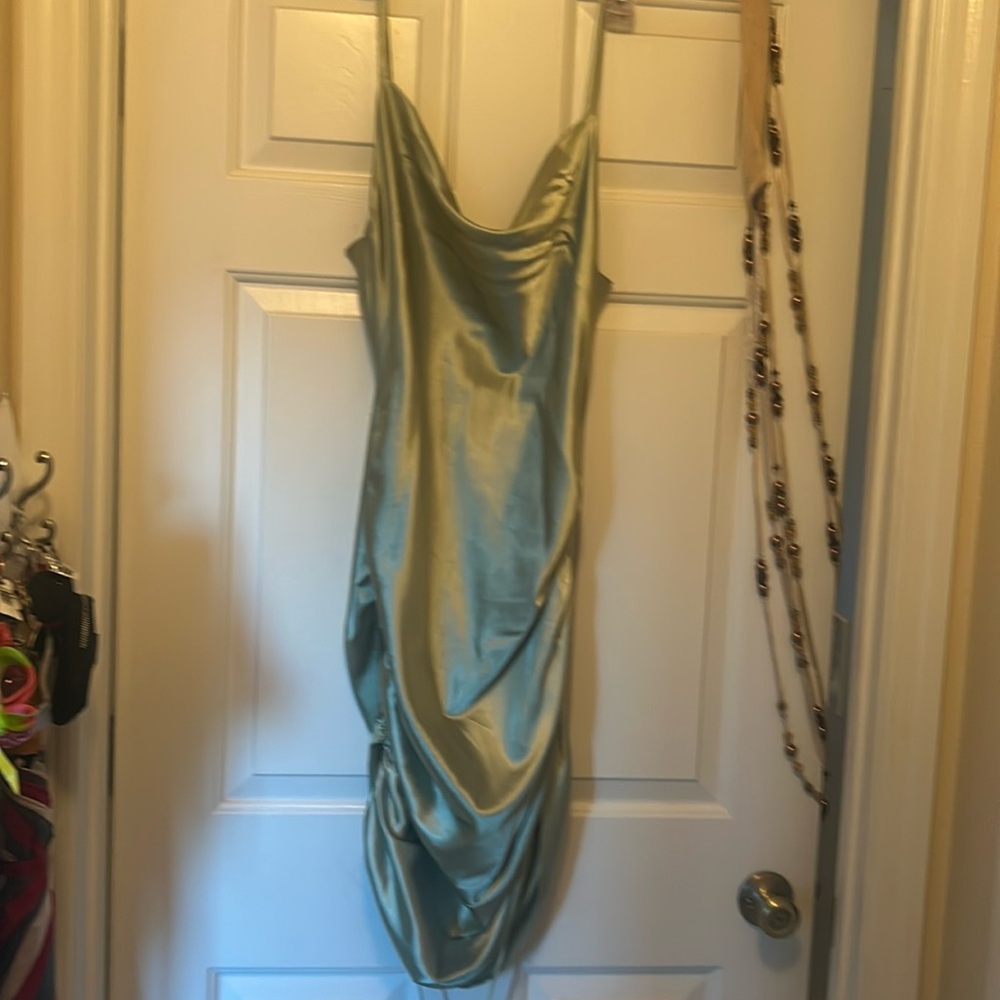 Evening dress spaghetti straps very light material great for night on the town